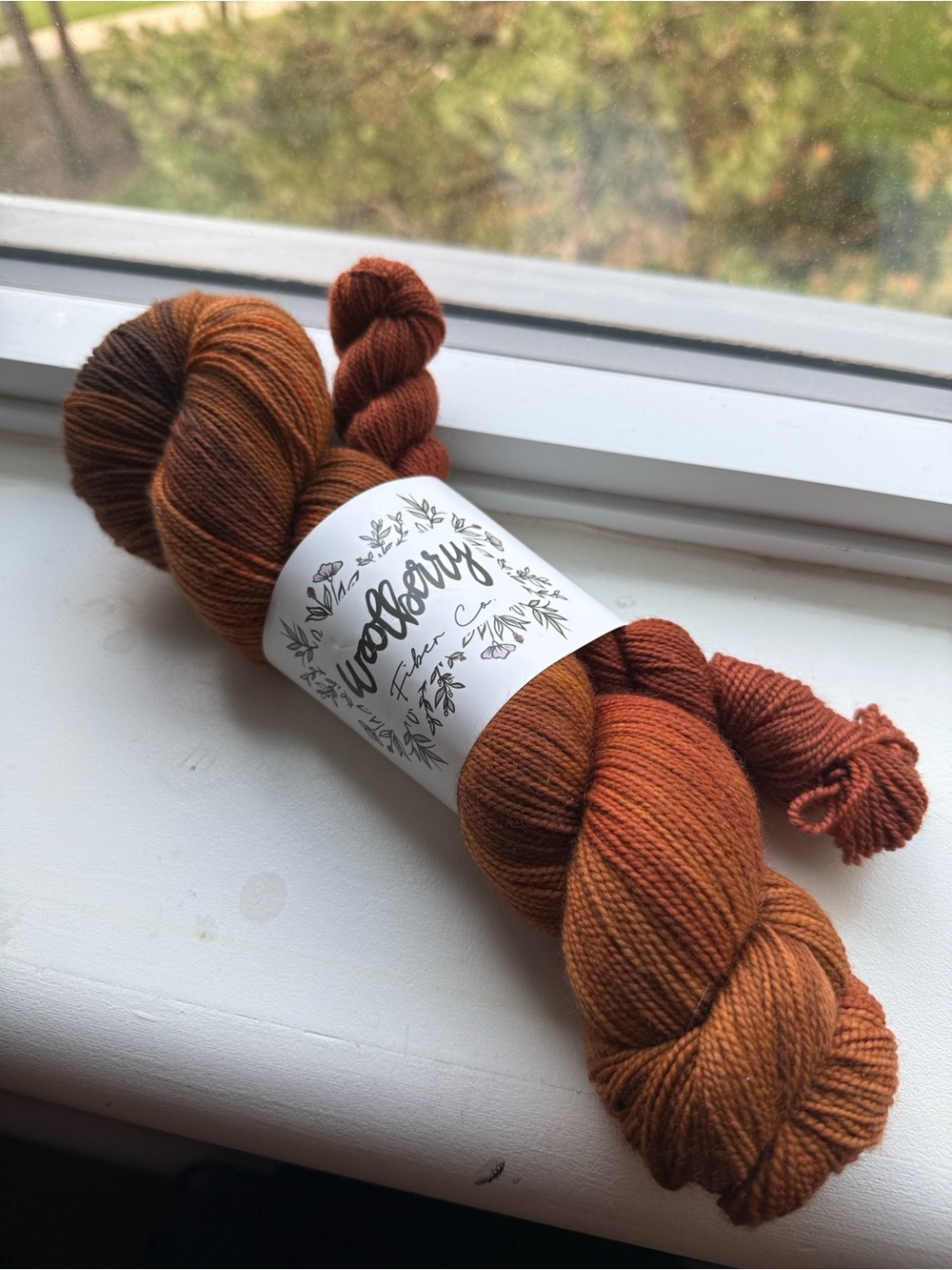 Woolberry Hand-Dyed Yarn - Rustic Copper & Burnt Orange (fox fanny )